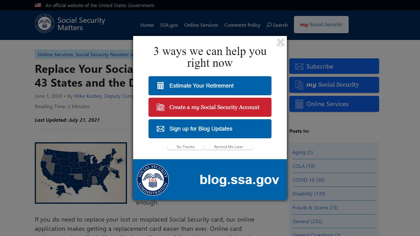 Replace Your Social Security Card Online in 43 States and the District ...